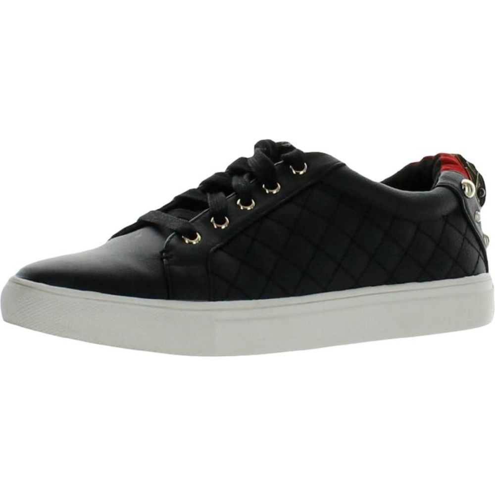 Kurt Geiger Womens Ludo Black Quilted Leather Fashion Sneakers Shoes Used